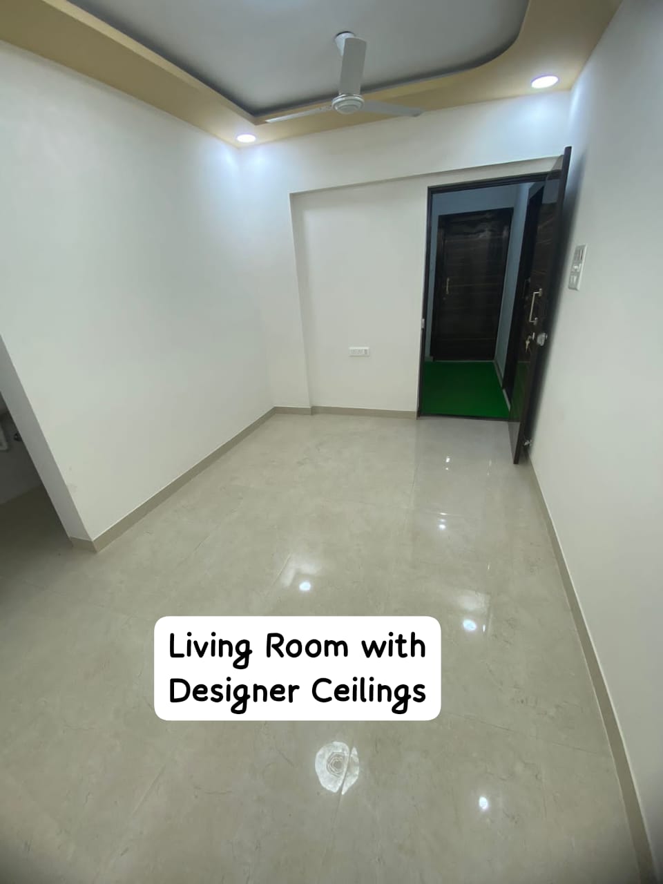 Living Room with Designer Ceilings